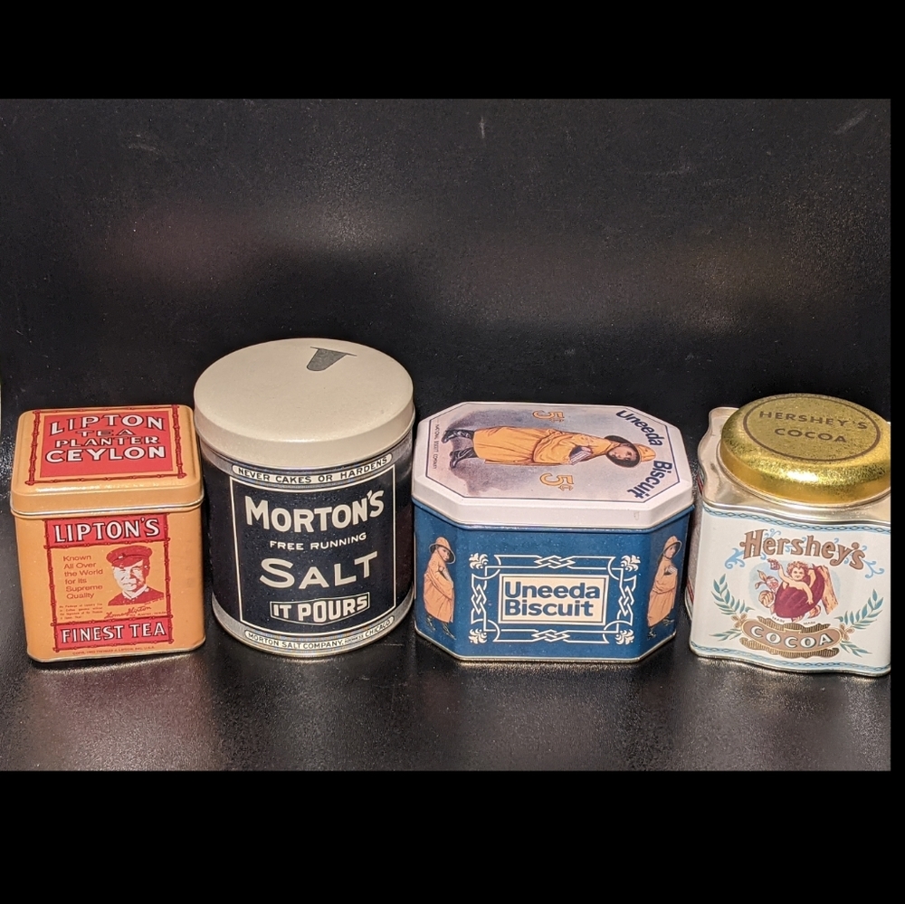 Bristol Ware Vintage Looking Tin Cans